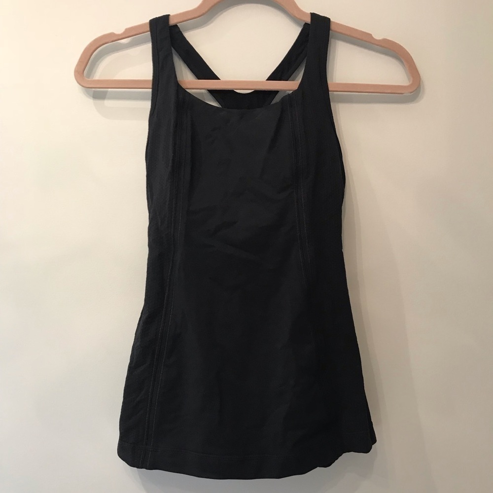 EUC Lululemon Black Tank Top Y Back 4​​​​​​